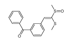 3-[2-Methylsulfinyl-2-(methylthio)vinyl]benzophenone结构式