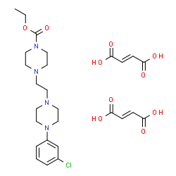 but-2-enedioic acid, ethyl 4-[2-[4-(3-chlorophenyl)piperazin-1-yl]ethy l]piperazine-1-carboxylate Structure