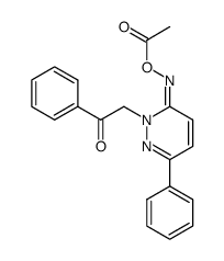 (Z)-2-(6-(acetoxyimino)-3-phenylpyridazin-1(6H)-yl)-1-phenylethanone Structure