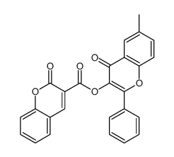 (6-methyl-4-oxo-2-phenylchromen-3-yl) 2-oxochromene-3-carboxylate结构式