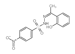 Benzenesulfonic acid,4-nitro-, 2-[1-(2-hydroxyphenyl)ethylidene]hydrazide结构式