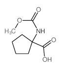 Cyclopentanecarboxylicacid, 1-[(methoxycarbonyl)amino]- Structure