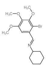 1-(2-bromo-3,4,5-trimethoxy-phenyl)-N-cyclohexyl-methanimine结构式