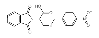 2-(1,3-dioxoisoindol-2-yl)-3-[(4-nitrophenyl)methylsulfanyl]propanoic acid结构式