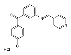 (4-chlorophenyl)-[3-(pyridin-4-ylmethylideneamino)phenyl]methanone,hydrochloride Structure