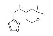 (2,2-DIMETHYL-TETRAHYDRO-PYRAN-4-YL)-FURAN-2-YLMETHYL-AMINE Structure