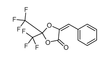 5-benzylidene-2,2-bis(trifluoromethyl)-1,3-dioxolan-4-one Structure