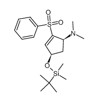 (1S,4R)-cis-4-(tert-Butyldimethylsiloxy)-1-(dimethylamino)-2-(phenylsulfonyl)-2-cyclopentene Structure