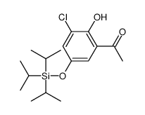 1-[3-chloro-2-hydroxy-5-tri(propan-2-yl)silyloxyphenyl]ethanone Structure