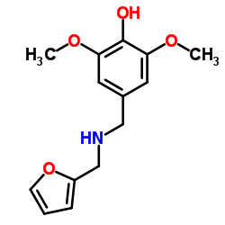 4-([(FURAN-2-YLMETHYL)-AMINO]-METHYL)-2,6-DIMETHOXY-PHENOL Structure