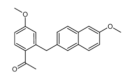 1-(4-methoxy-2-((6-methoxynaphthalen-2-yl)methyl)phenyl)ethan-1-one Structure