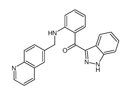 1H-indazol-3-yl-[2-(quinolin-6-ylmethylamino)phenyl]methanone Structure