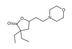 3,3-diethyl-5-(2-morpholin-4-ylethyl)oxolan-2-one Structure