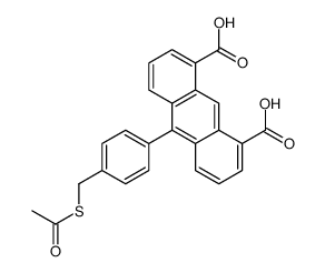 10-[4-(acetylsulfanylmethyl)phenyl]anthracene-1,8-dicarboxylic acid结构式