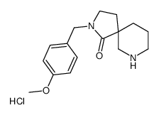 2-[(4-methoxyphenyl)methyl]-2,9-diazaspiro[4.5]decan-1-one,hydrochloride结构式