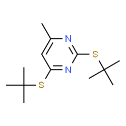 2,4-bis-tert-Butylsulfanyl-6-methyl-pyrimidine结构式