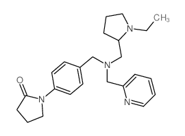 1-(4-{[(1-Ethyl-pyrrolidin-2-ylmethyl)-pyridin-2-ylmethyl-amino]-methyl}-phenyl)-pyrrolidin-2-one结构式