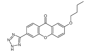 2-butoxy-6-(2H-tetrazol-5-yl)xanthen-9-one Structure