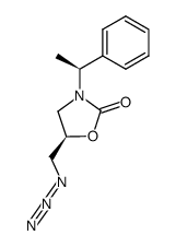 (1'S,5R)-5-azidomethyl-3-(1'-phenylethyl)-1,3-oxazolidin-2-one结构式