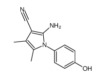 2-Amino-1-(4-hydroxyphenyl)-4,5-dimethyl-1H-pyrrole-3-carbonitril e结构式