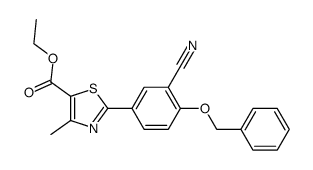 ethyl 2-[4-(benzyloxy)-3-cyanophenyl]-4-methyl-1,3-thiazole-5-carboxylate结构式