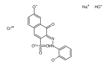 sodium [4,6-dihydroxy-3-[(2-hydroxyphenyl)azo]naphthalene-2-sulphonato(3-)]hydroxychromate(1-)结构式