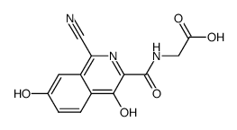 [(1-cyano-4,7-dihydroxy-isoquinoline-3-carbonyl)-amino]-acetic acid结构式