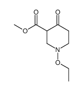 1-ethoxy-4-oxo-piperidine-3-carboxylic acid methyl ester Structure