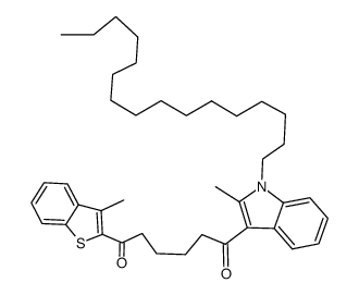 1-(1-hexadecyl-2-methyl-1H-indol-3-yl)-6-(3-methyl-benzo[b]thiophen-2-yl)-hexane-1,6-dione Structure