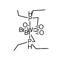 bis(triethylphosphine)(tricarbonyl)dibromotungsten(II) Structure