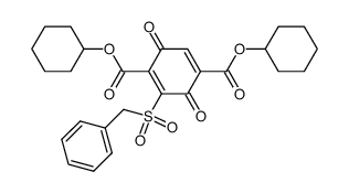 dicyclohexyl 2-benzylsulfonyl-1,4-benzoquinone-3,6-dicarboxylate结构式