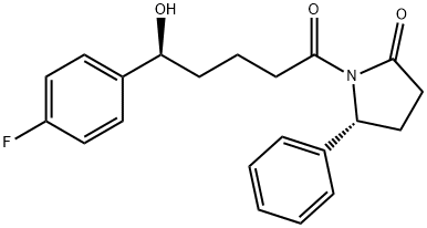 (5R)-1-[(5S)-5-(4-Fluorophenyl)-5-hydroxy-1-oxopentyl]-5-phenyl-2-pyrrolidinone structure