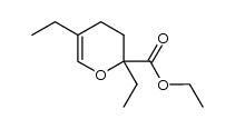 2-carbethoxy-2,5-diethyl-3,4-dihydro-2H-pyran结构式