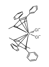 bis(η5-1,4-dimethyl-2,3-diphenylcyclopentadienyl)zirconocene dichloride Structure