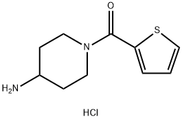 1-(thiophene-2-carbonyl)piperidin-4-amine hydrochloride结构式