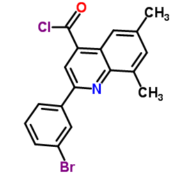 2-(3-Bromophenyl)-6,8-dimethyl-4-quinolinecarbonyl chloride图片