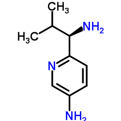 6-[(1R)-1-Amino-2-methylpropyl]-3-pyridinamine Structure