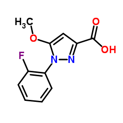 1-(2-氟苯基)-5-甲氧基-1H-吡唑-3-羧酸结构式