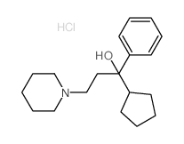 1-Piperidinepropanol, a-cyclopentyl-a-phenyl-, hydrochloride (1:1) Structure