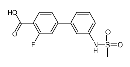 2-fluoro-4-[3-(methanesulfonamido)phenyl]benzoic acid结构式