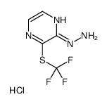 {3-[(Trifluoromethyl)sulfanyl]-2-pyrazinyl}hydrazinium chloride Structure