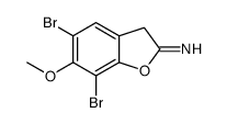 5,7-dibromo-6-methoxy-3H-1-benzofuran-2-imine结构式