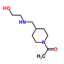 1-(4-{[(2-Hydroxyethyl)amino]methyl}-1-piperidinyl)ethanone结构式