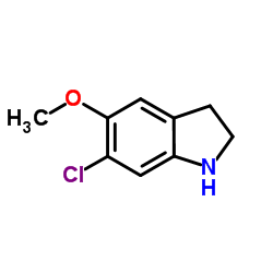 6-Chloro-5-methoxyindoline结构式