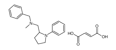 2-Pyrrolidinemethanamine, N-methyl-1-phenyl-N-(phenylmethyl)-, (-)-, ( E)-2-butenedioate (1:1)结构式