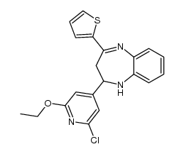 2-(2-chloro-6-ethoxypyridin-4-yl)-4-(thiophen-2-yl)-2,3-dihydro-1H-benzo[b][1,4]diazepine结构式