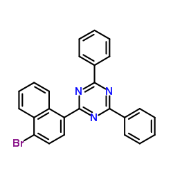 1,3,5-Triazine, 2-(4-bromo-1-naphthalenyl)-4,6-diphenyl- Structure