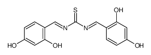 1,3-bis[(2-hydroxy-4-oxocyclohexa-2,5-dien-1-ylidene)methyl]thiourea Structure