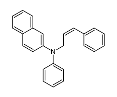 N-phenyl-N-(3-phenylprop-2-enyl)naphthalen-2-amine结构式