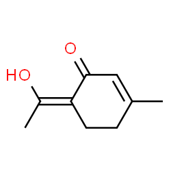 2-Cyclohexen-1-one, 6-(1-hydroxyethylidene)-3-methyl-, (6Z)- (9CI) Structure